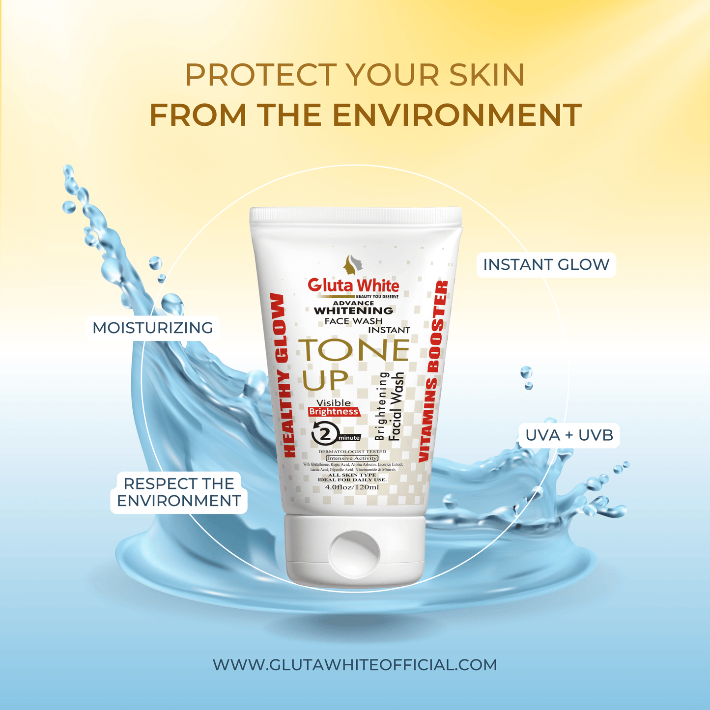 Gluta White Tonup Facewash