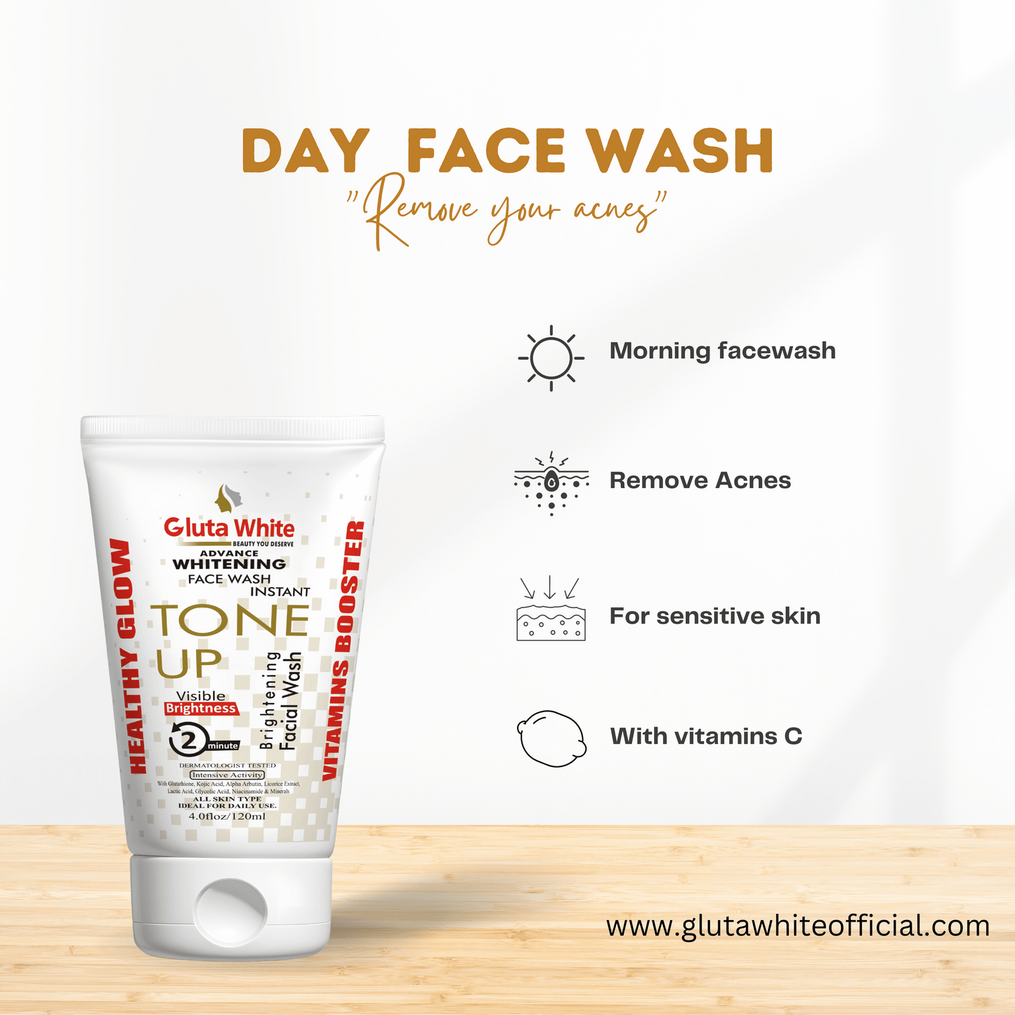 Gluta White Tonup Facewash